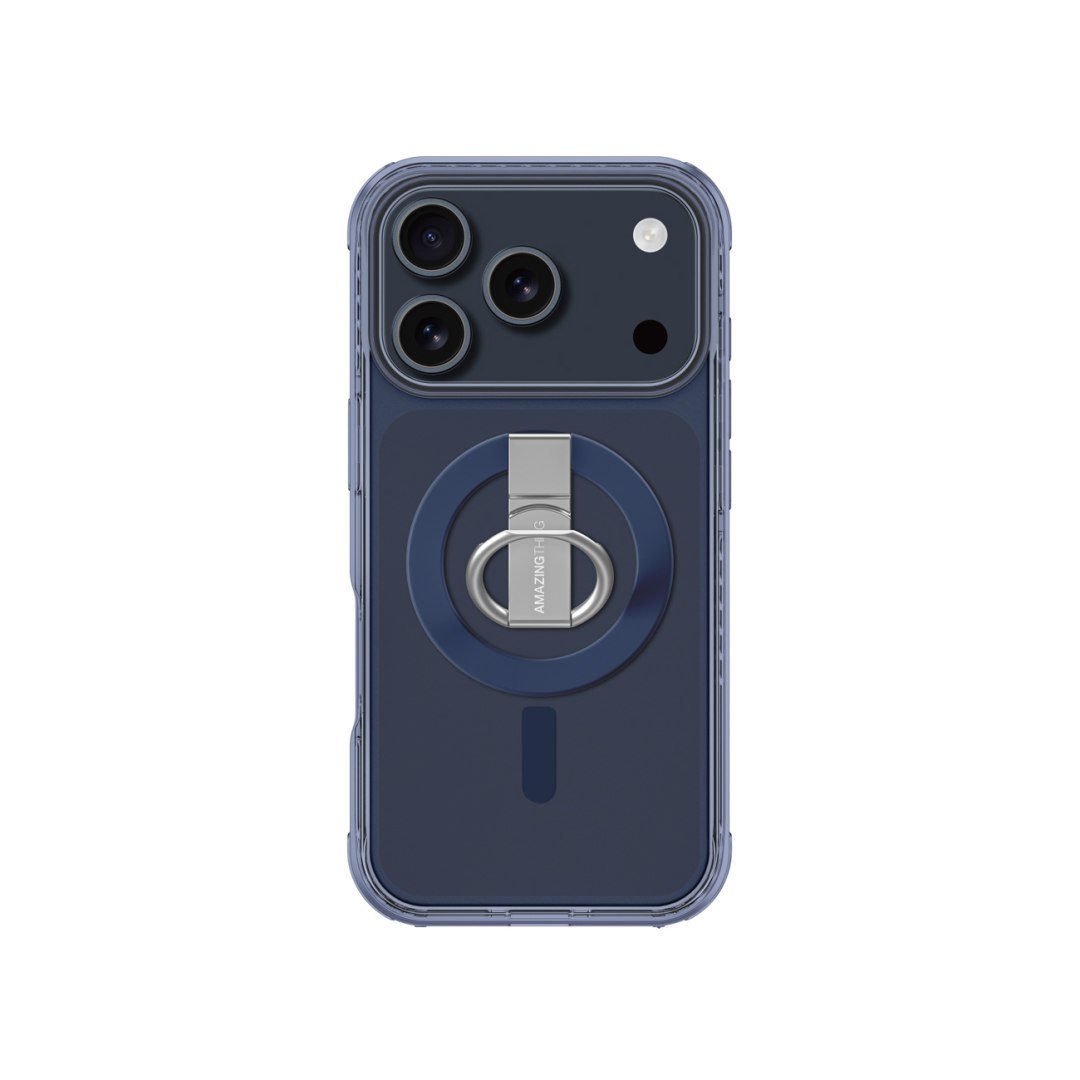 Etui case na iPhone 17 Pro Max Titan Pro Grip Ring Set MagSafe – niebieskie Etui case na iPhone 17 Pro Max Titan Pro Grip Ring Set MagSafe – niebieskie