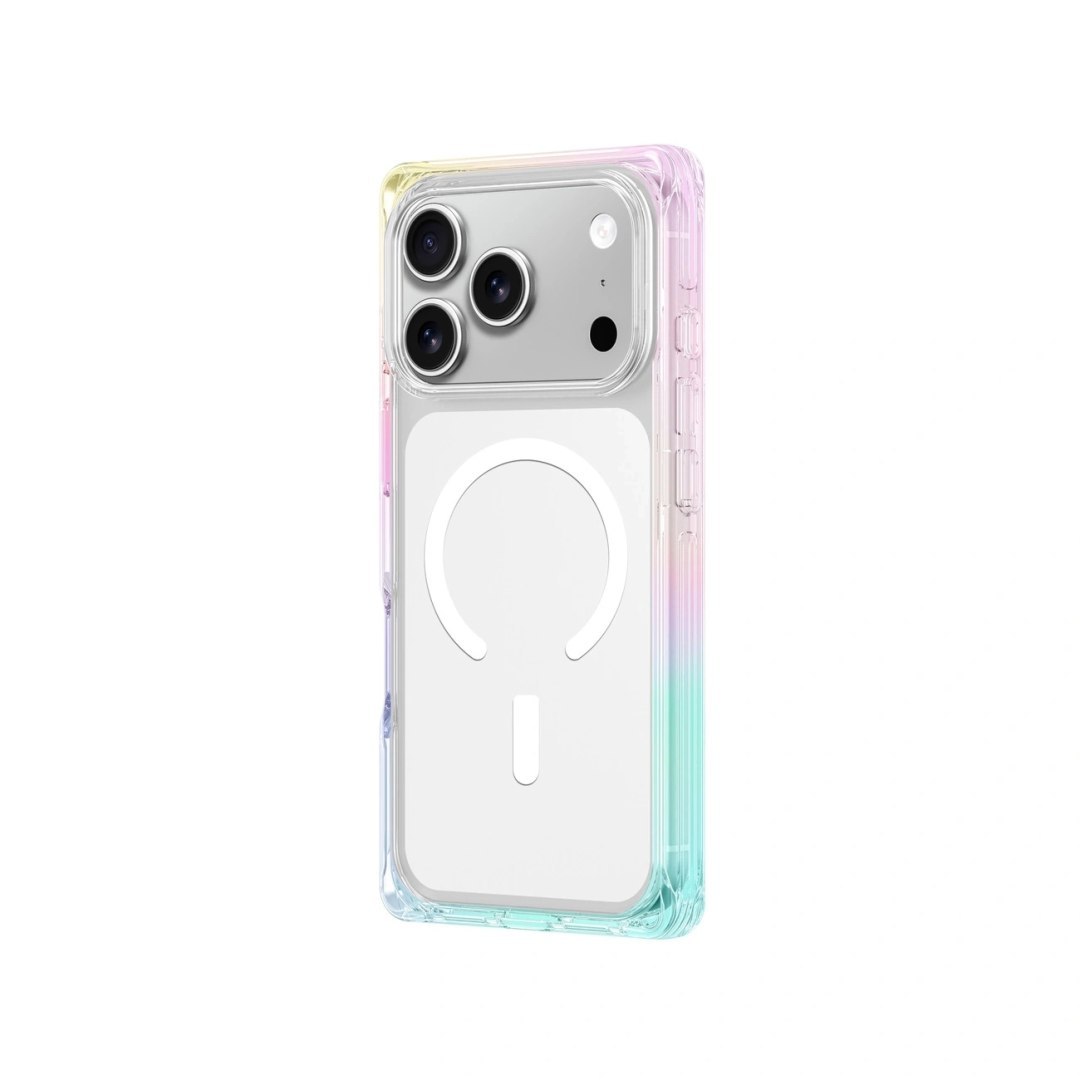 Etui pokrowiec na iPhone 17 Pro Max Omni MagSafe – przezroczyste-tęczowe