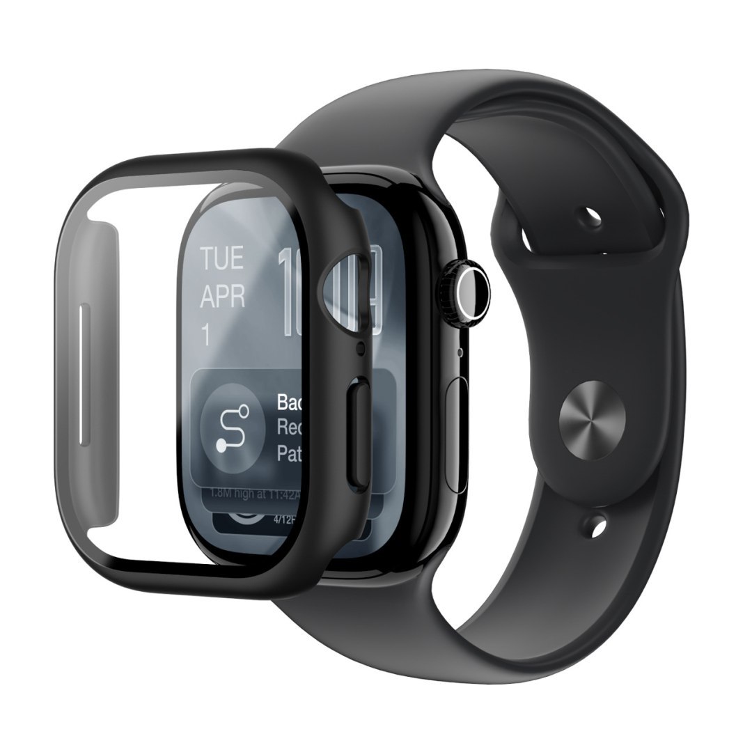Szkło ochronne z etui na Apple Watch Series 11 46 mm Radix – czarne