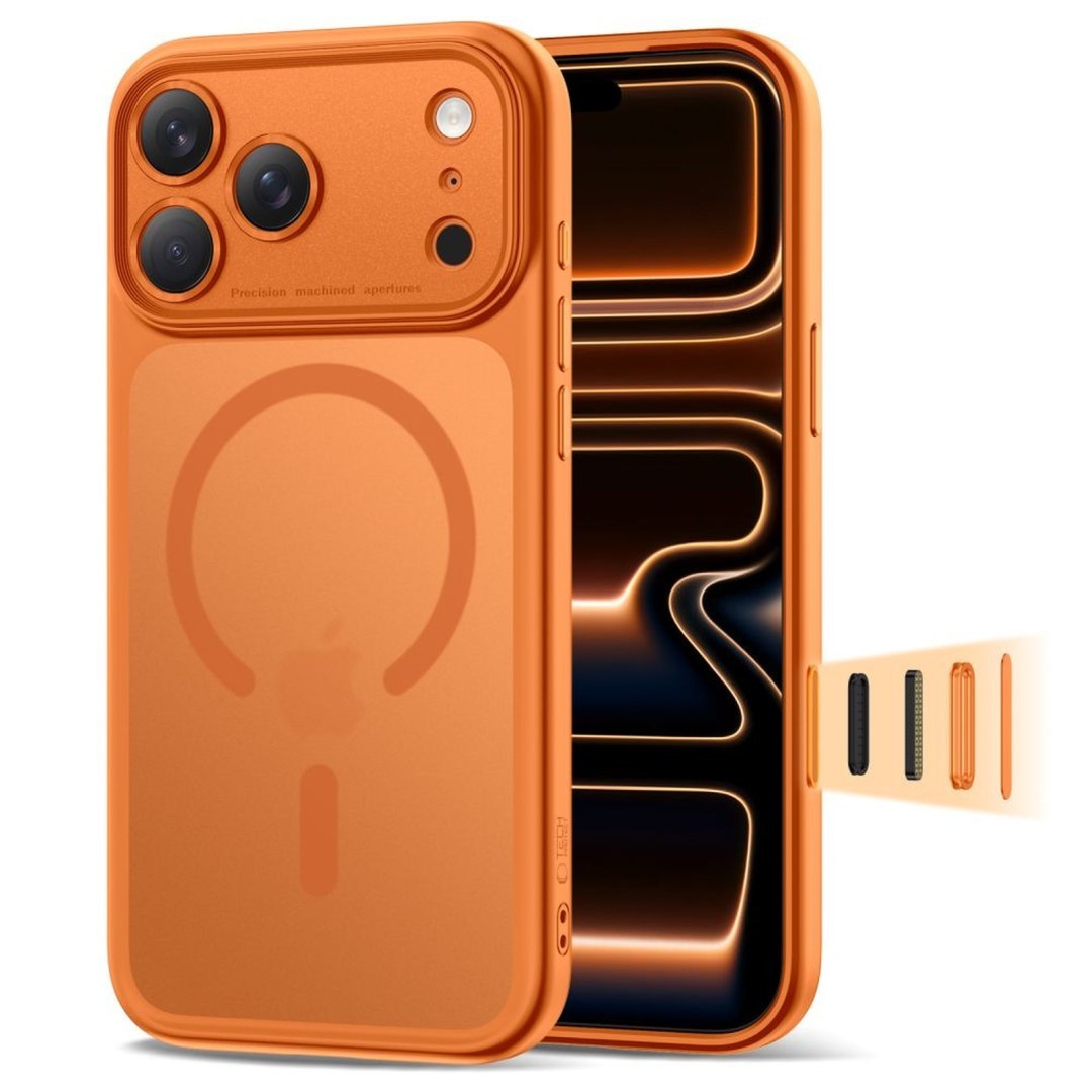 Etui ochronne case na iPhone 17 Pro Max Magpeak Magsafe CC – pomarańczowy mat Etui ochronne case na iPhone 17 Pro Max Magpeak Magsafe CC – pomarańczowy mat