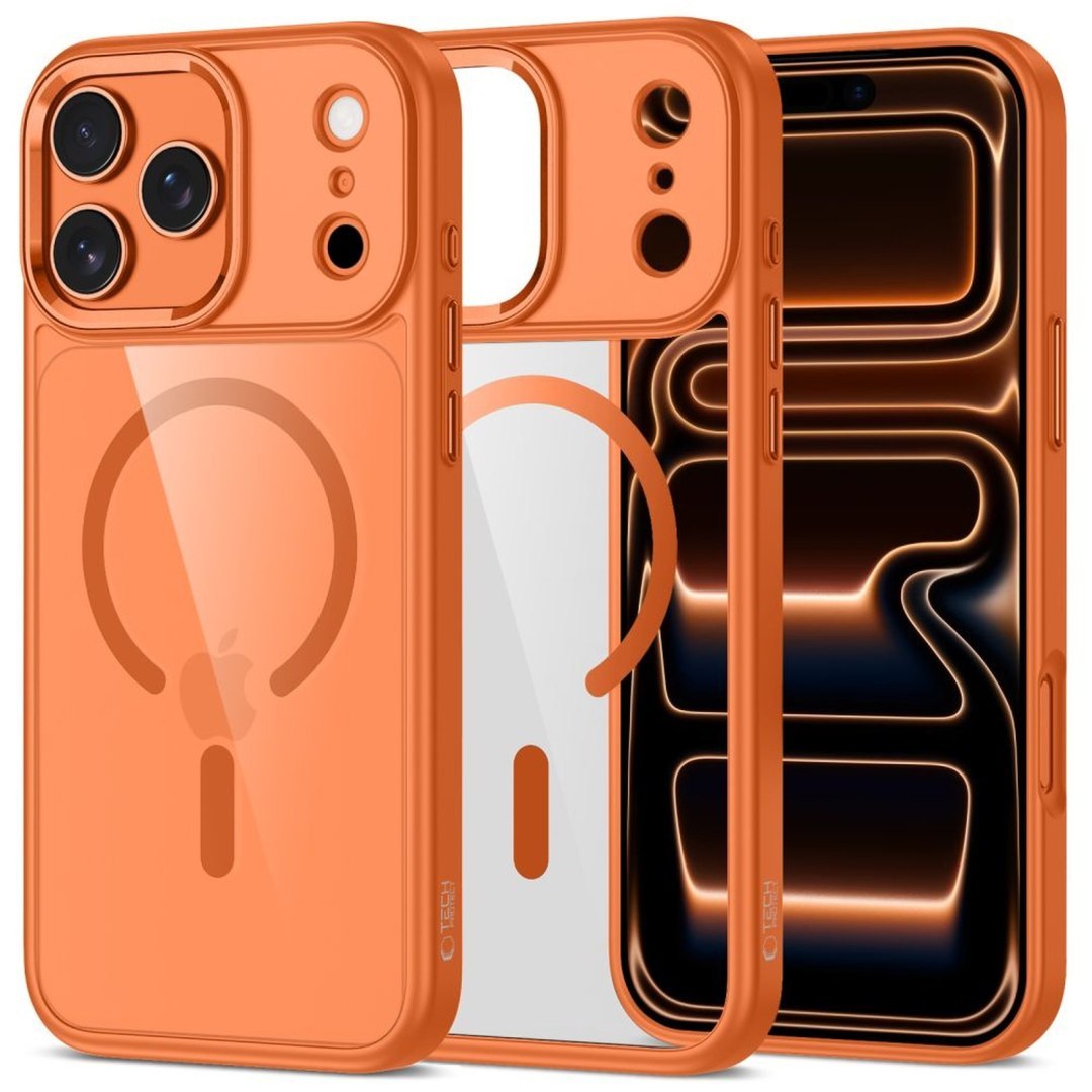 Etui case plecki na iPhone 17 Pro Max MagMat MagSafe – przezroczysto-pomarańczowe