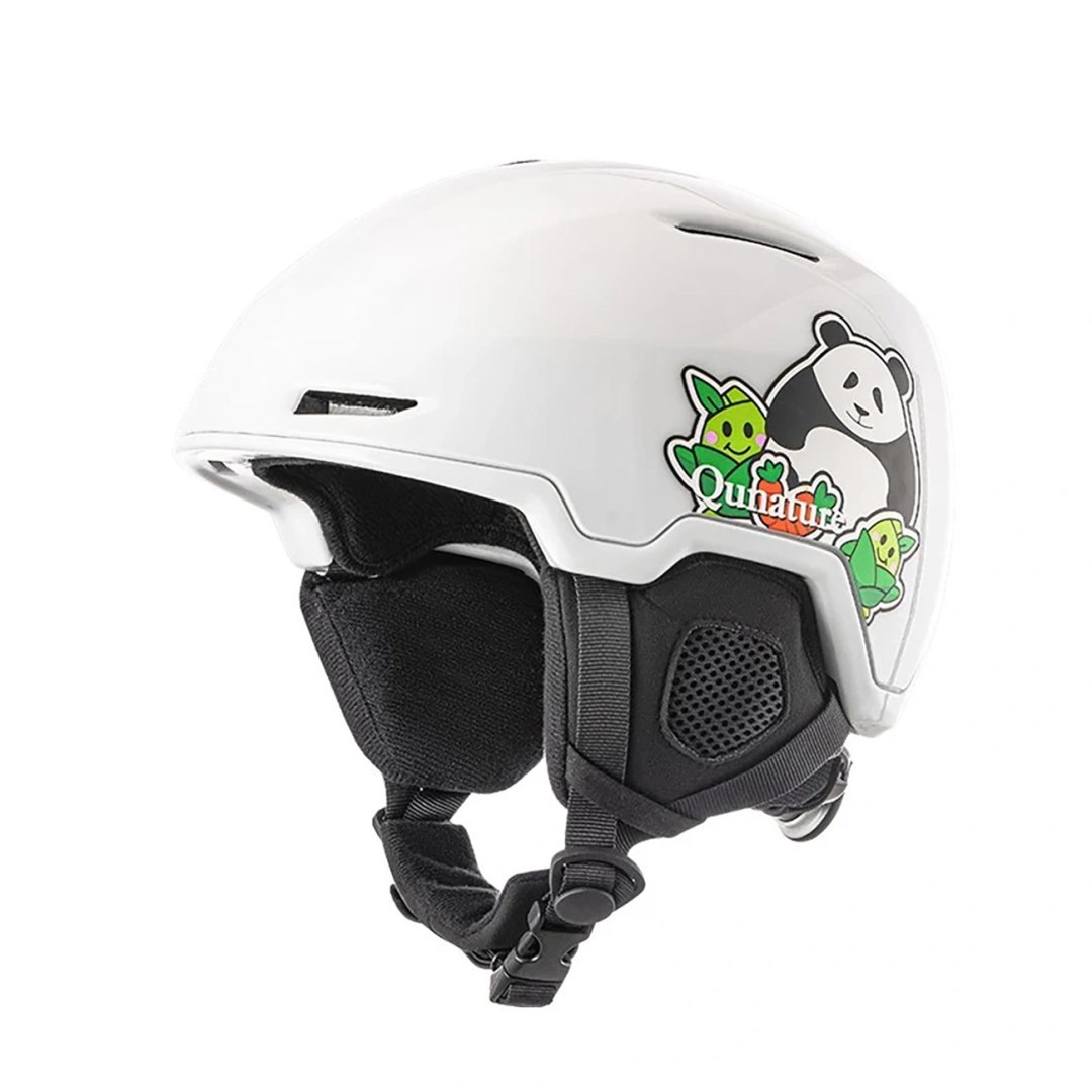 Kask narciarski snowboardowy z nausznikami dla dzieci rozmiar M – biały panda