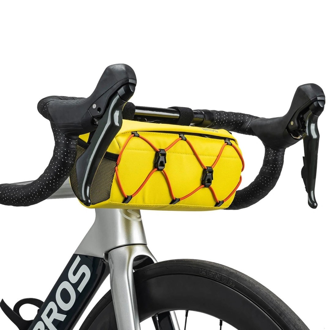 Torba rowerowa na kierownicę z paskiem 2.2L – żółta