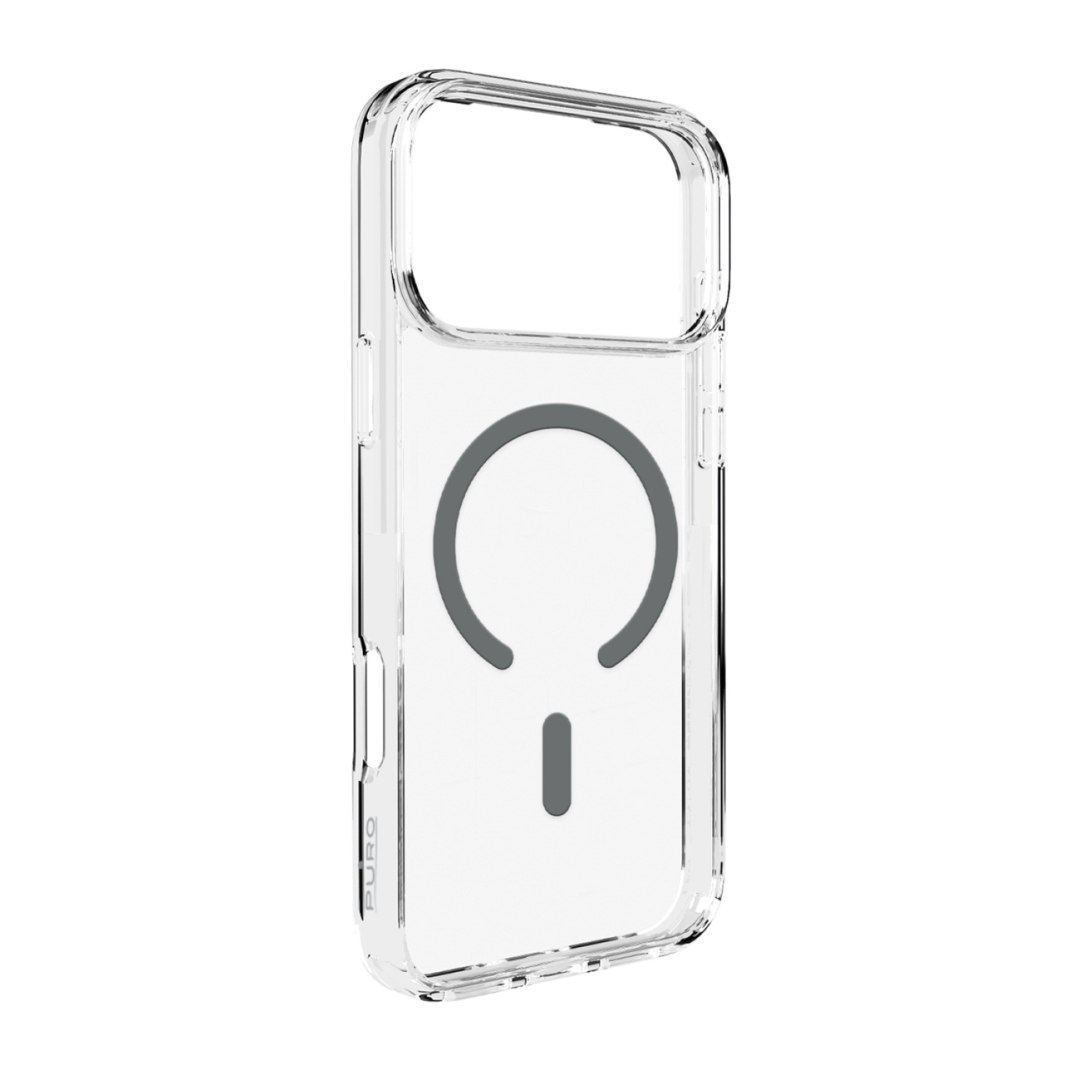 Etui pokrowiec case na iPhone 17 Pro Lite Mag MagSafe – przezroczyste szary pierścień