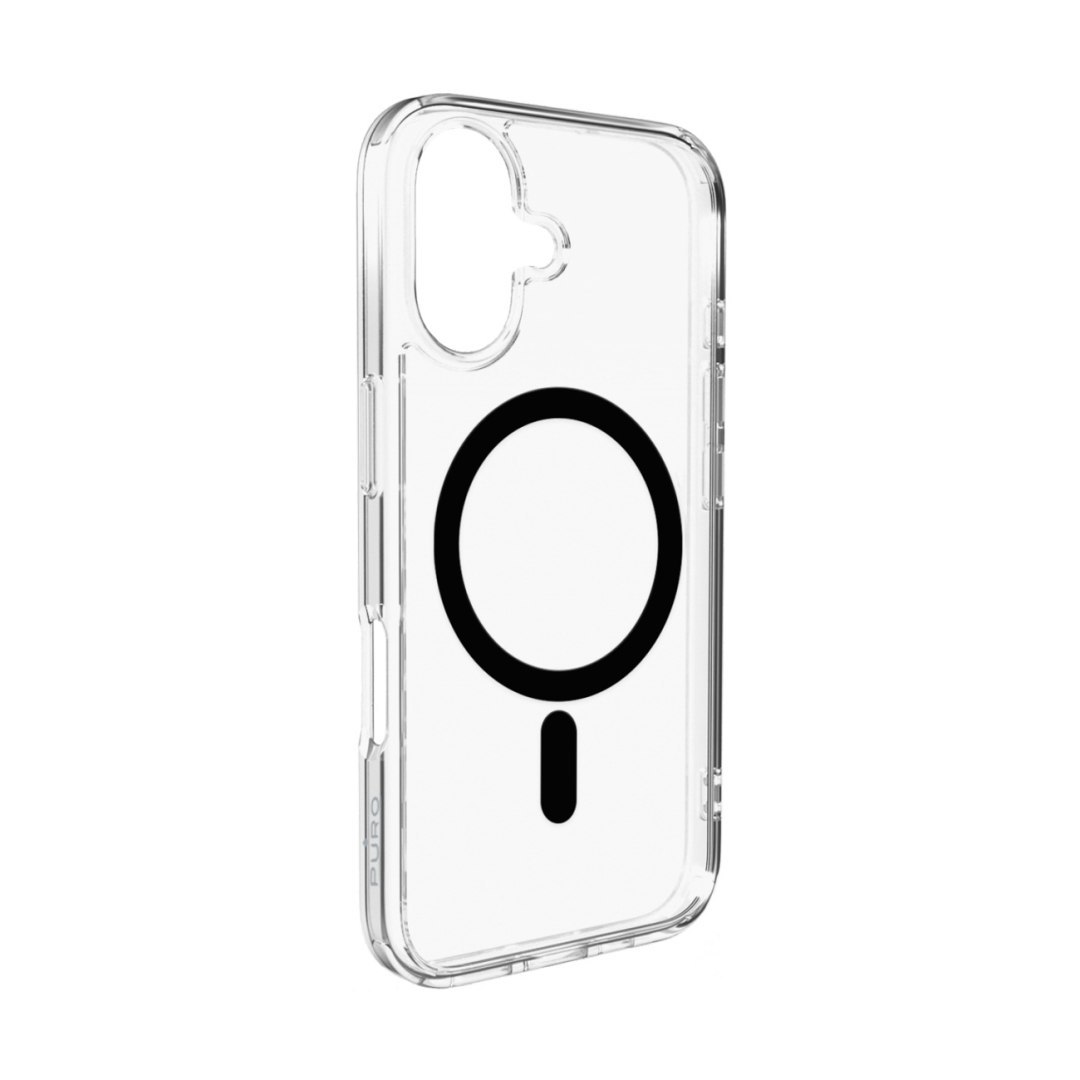 Etui pokrowiec case na iPhone 17 Lite Mag MagSafe – przezroczyste czarny pierścień
