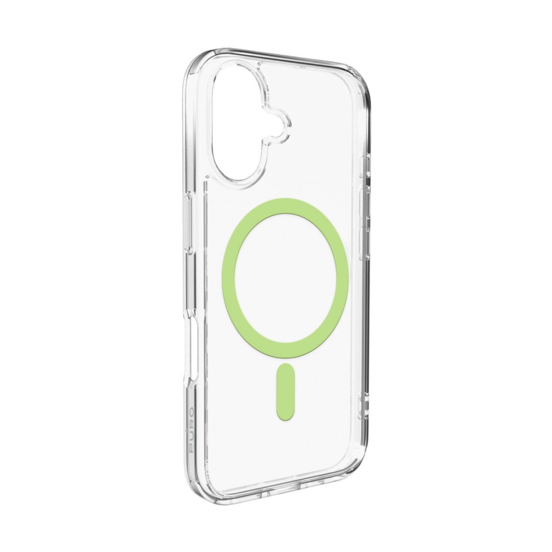 Etui pokrowiec case na iPhone 17 Lite Mag MagSafe – przezroczyste zielony pierścień