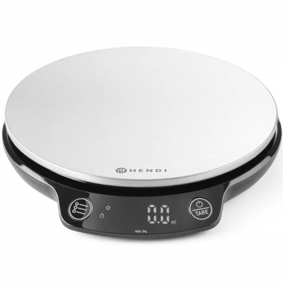 Waga kuchenna elektroniczna z timerem 3 000 g / 0.1 g – Hendi 580011
