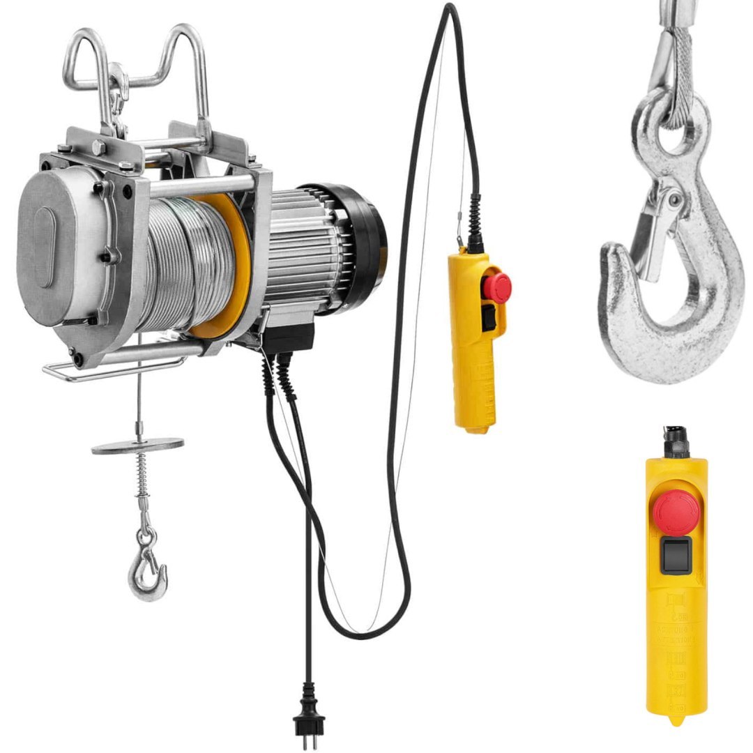 Wciągarka wyciągarka linowa elektryczna 1300 W 60 m 250 kg Wciągarka wyciągarka linowa elektryczna 1300 W 60 m 250 kg