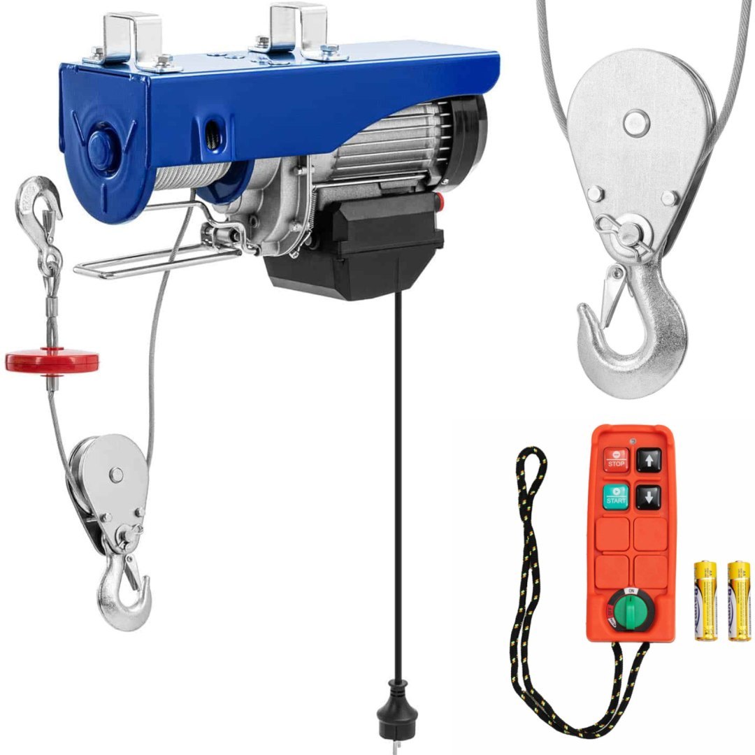 Wciągarka wyciągarka linowa elektryczna 1350 W 12 m 400 kg Wciągarka wyciągarka linowa elektryczna 1350 W 12 m 400 kg