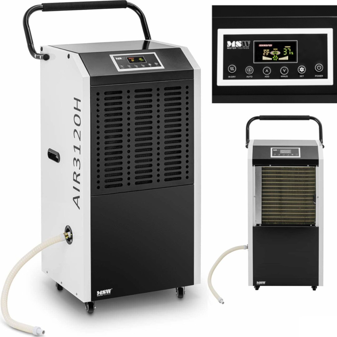 Osuszacz powietrza pochłaniacz wilgoci przemysłowy budowlany 1800 W 1129 m3/h do 230 m2 Osuszacz powietrza pochłaniacz wilgoci przemysłowy budowlany 1800 W 1129 m3/h do 230 m2