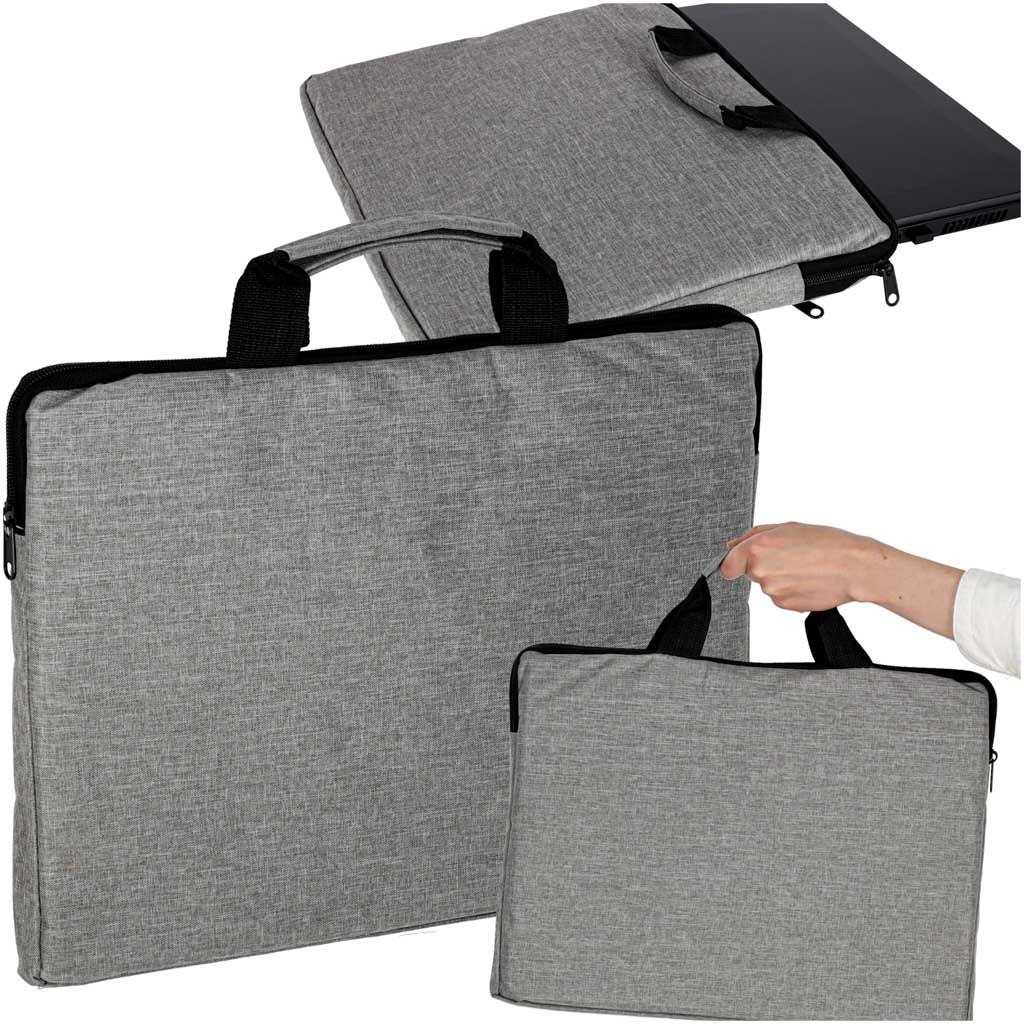 Torba na laptopa 15,6 cali na ramię teczka biznesowa damska męska szara Torba na laptopa 15,6 cali na ramię teczka biznesowa damska męska szara