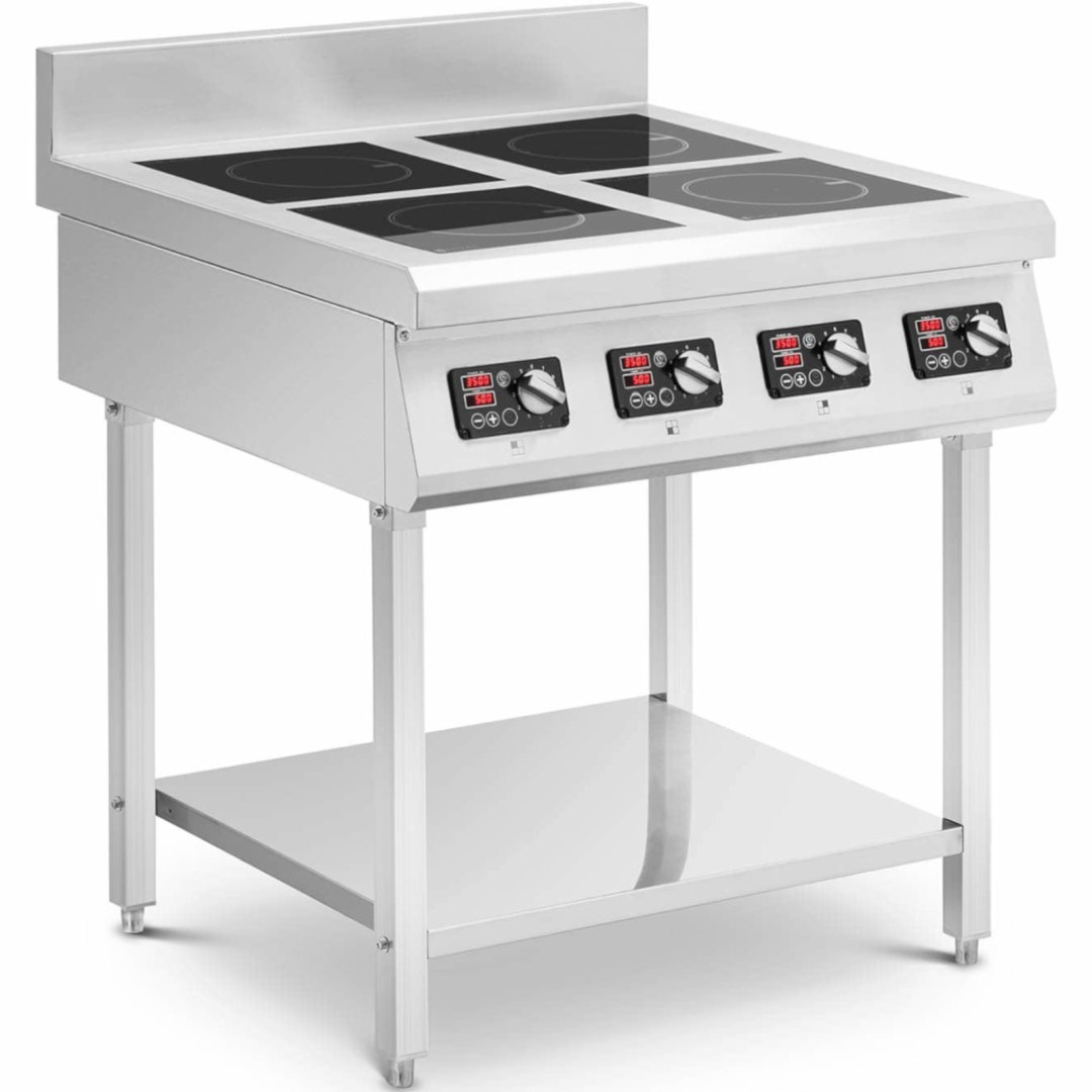 Kuchnia indukcyjna 4 palnikowa z otwartą podstawą 400 V 4 x 3500 W Kuchnia indukcyjna 4 palnikowa z otwartą podstawą 400 V 4 x 3500 W