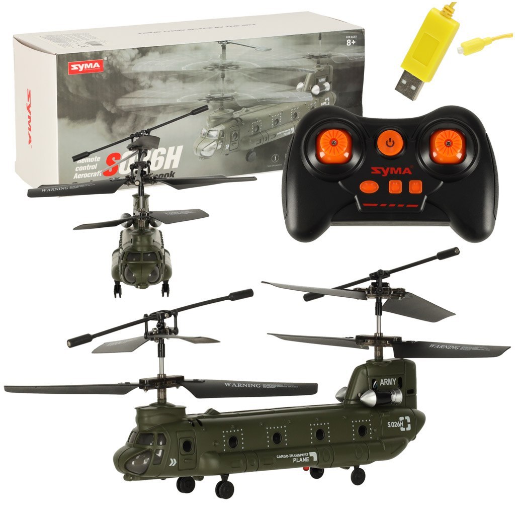 Helikopter zdalnie sterowany wojskowy Syma S026H-1 2,4GHz WI-FI