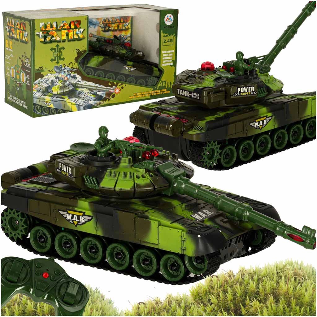 Czołg zdalnie sterowany na pilota RC War Tank 9993 2.4 GHz kamuflaż leśny Czołg zdalnie sterowany na pilota RC War Tank 9993 2.4 GHz kamuflaż leśny