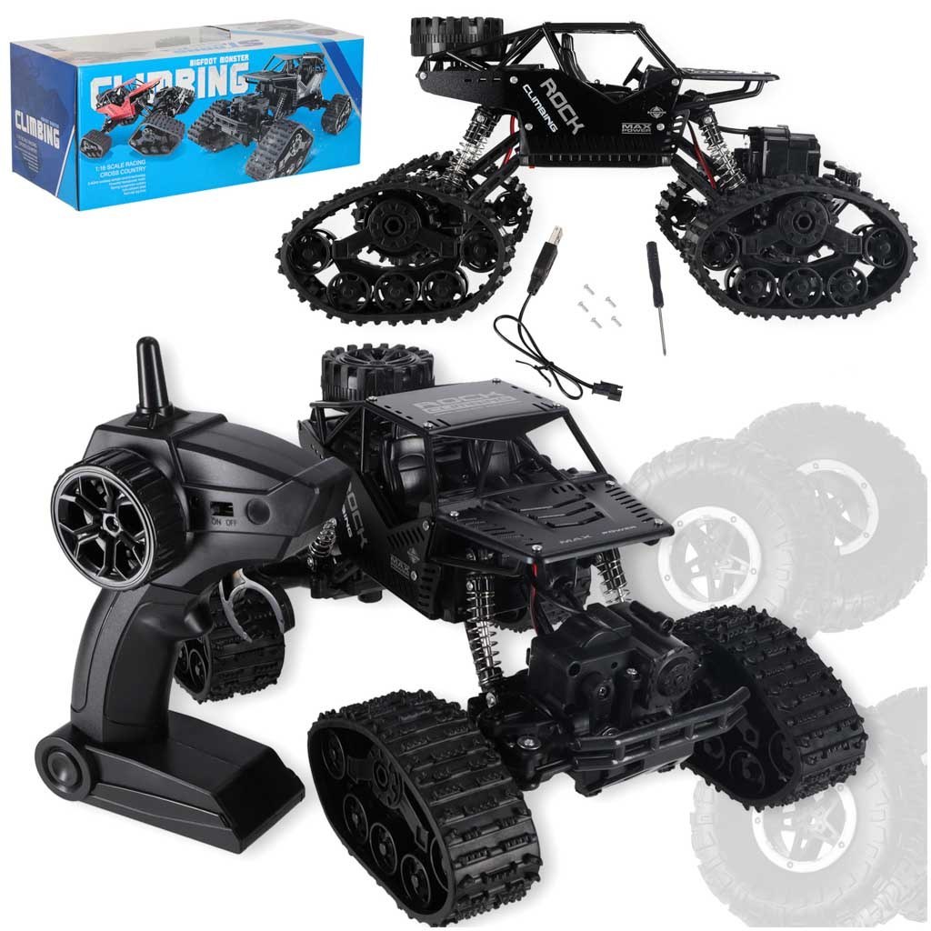 Samochód zdalnie sterowany na pilota RC Rock Crawler 4×4 LHC012 auto 2w1 czarny Samochód zdalnie sterowany na pilota RC Rock Crawler 4×4 LHC012 auto 2w1 czarny