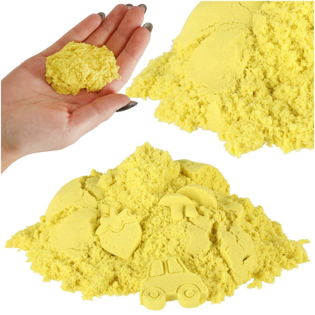Piasek sensoryczny dla dzieci 1kg w woreczku żółty Piasek sensoryczny dla dzieci 1kg w woreczku żółty