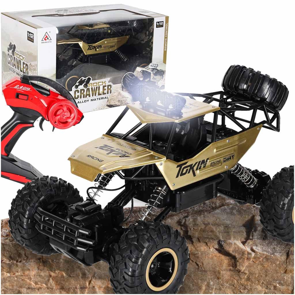 Samochód zdalnie sterowany na pilota RC Rock Crawler 1:12 4WD METAL złoty Samochód zdalnie sterowany na pilota RC Rock Crawler 1:12 4WD METAL złoty