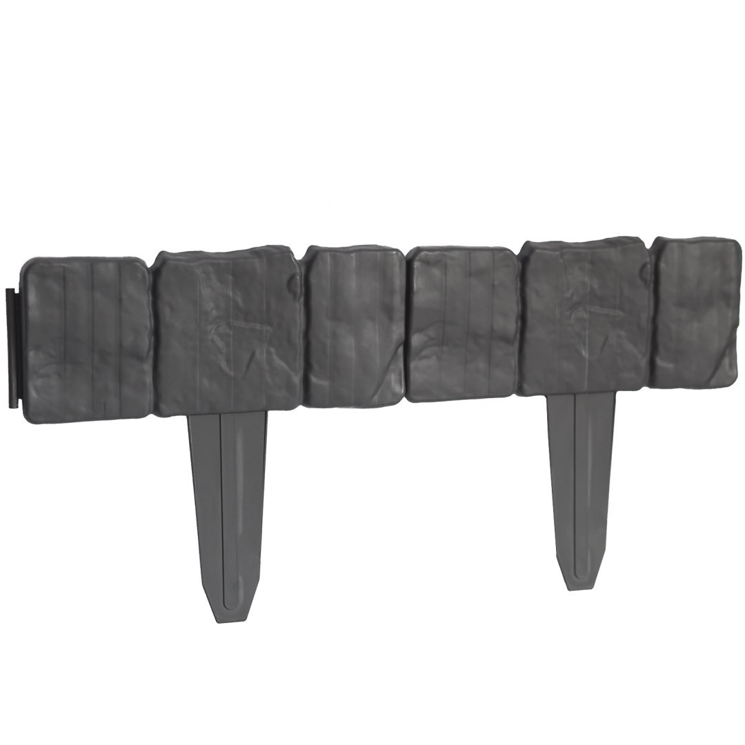 Palisada obrzeże do trawnika imitacja kamienia STONE 2.5m – szara