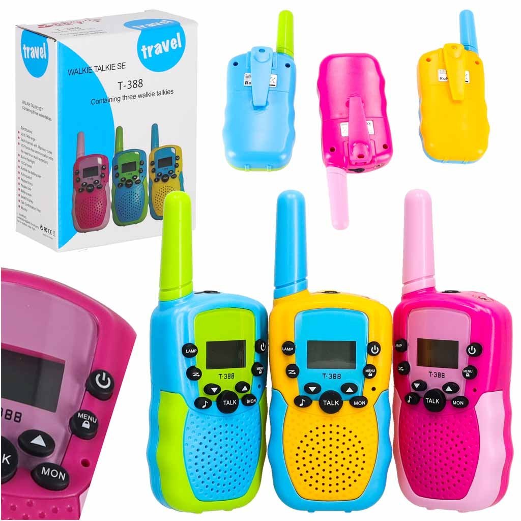 Walkie talkie krótkofalówka dla dzieci zestaw 3 sztuki Walkie talkie krótkofalówka dla dzieci zestaw 3 sztuki