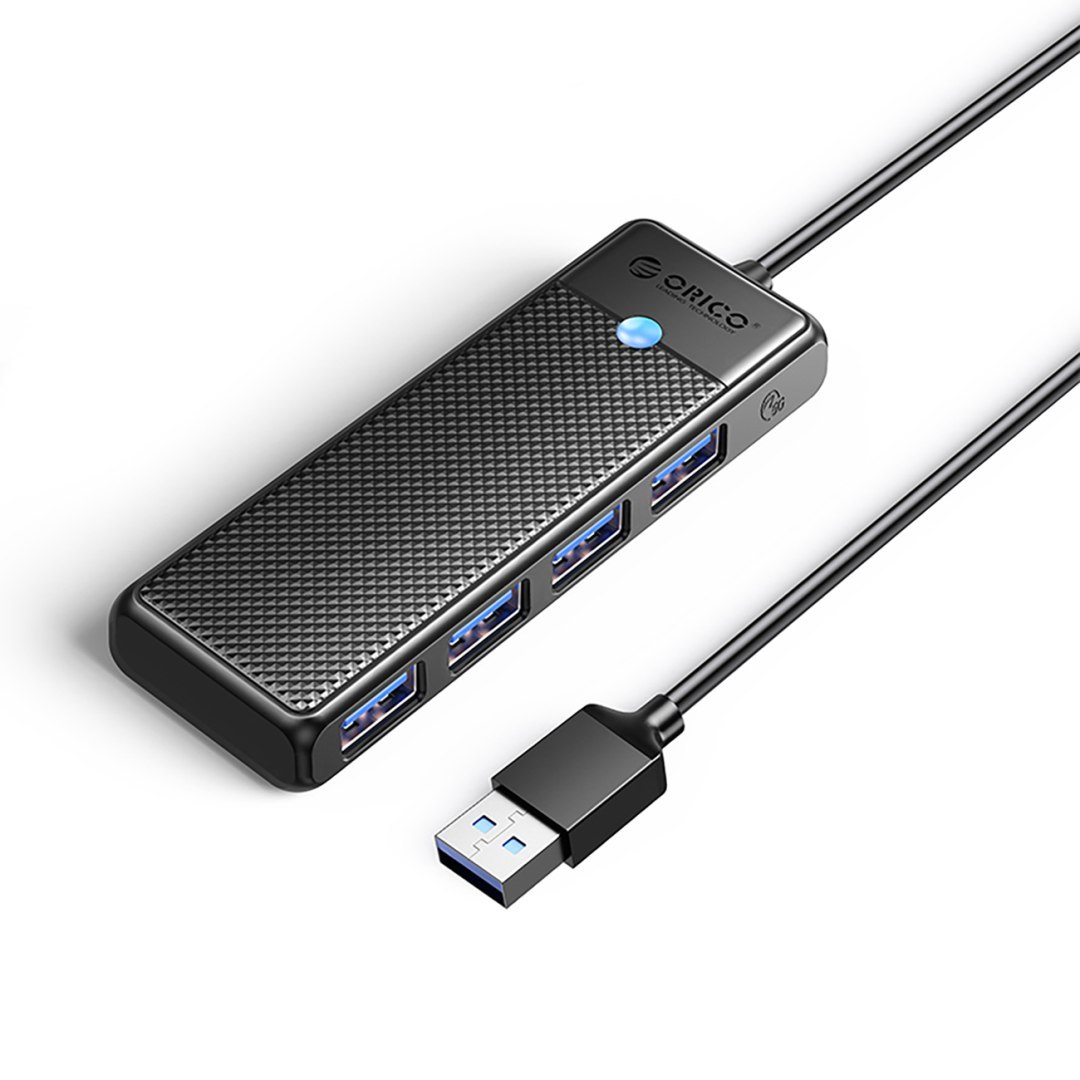Hub PAPW4A-C3 rozdzielacz 4x USB-A – czarny
