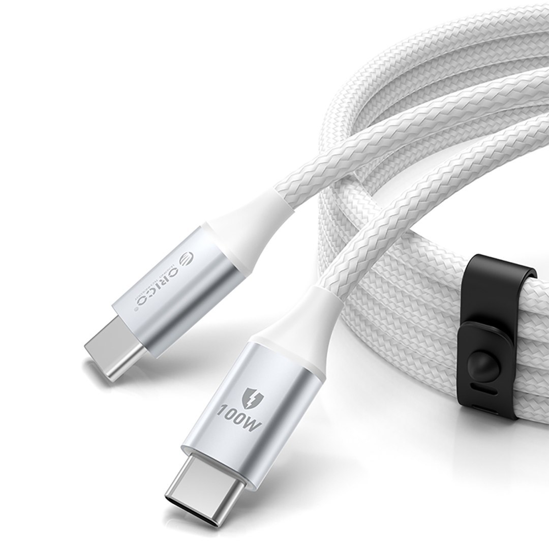 Kabel przewód CDX 100W 5A Power Delivery USB-C 1m – biały