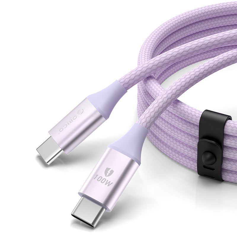 Kabel przewód CDX 100W 5A Power Delivery USB-C 1m – fioletowy