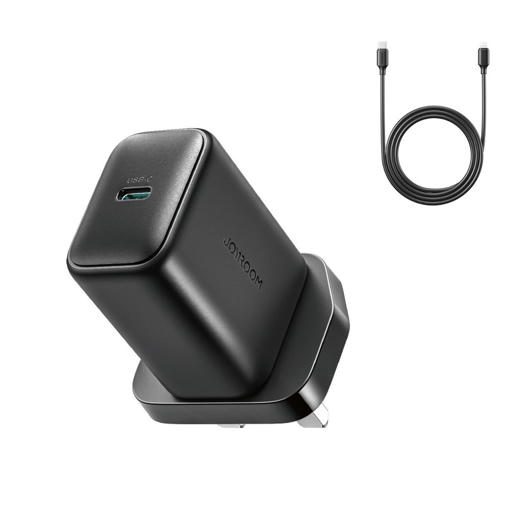 Ładowarka sieciowa z kablem wtyczka Angielska UK USB-C 25W 1m – czarna