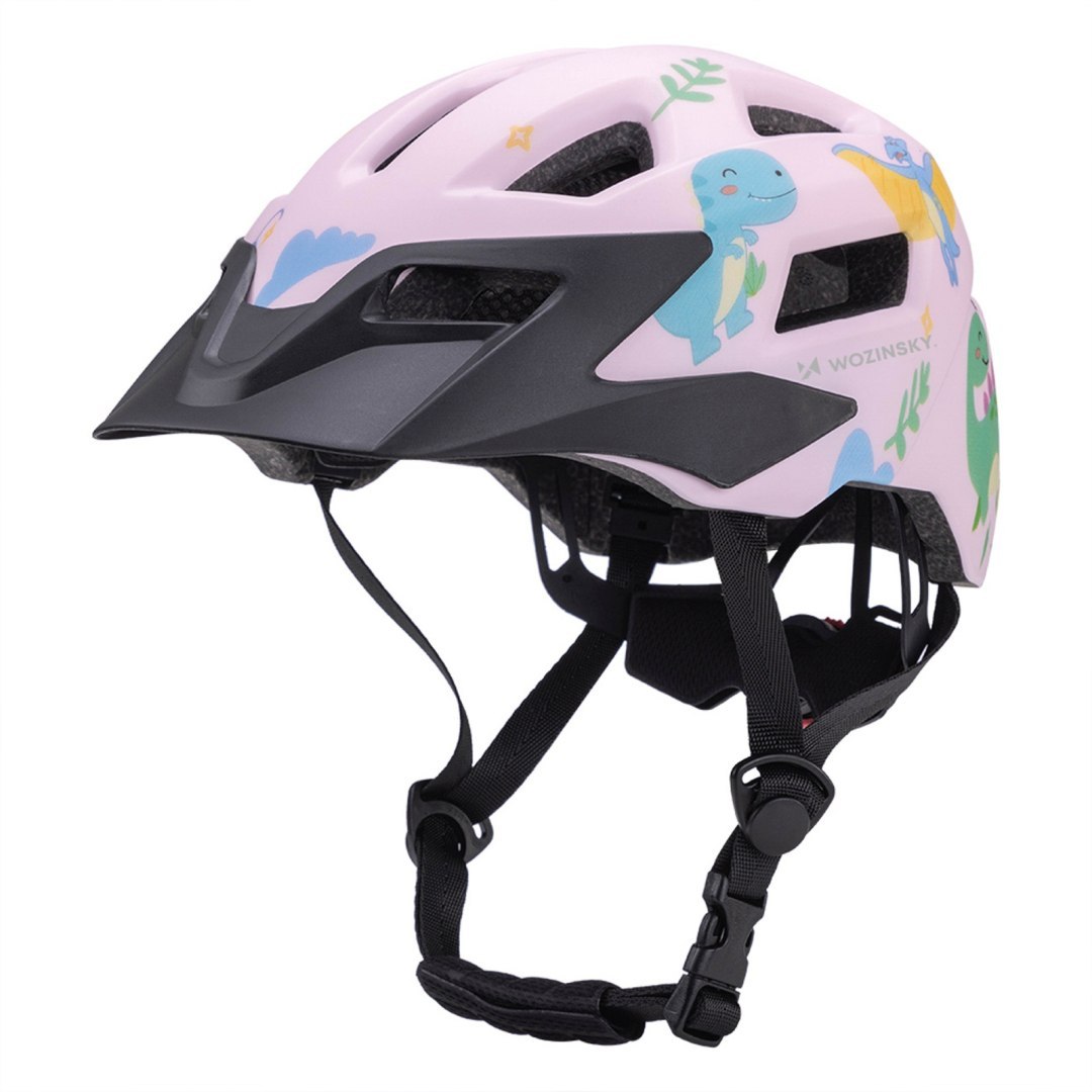 Kask rowerowy dziecięcy MTB z odpinanym daszkiem 48-52 cm – różowy Kask rowerowy dziecięcy MTB z odpinanym daszkiem 48-52 cm – różowy