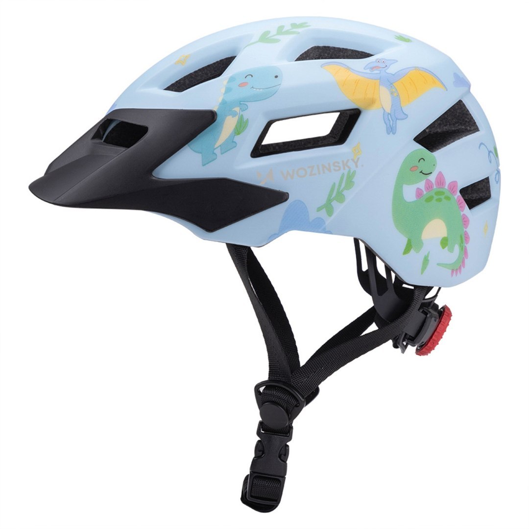 Kask rowerowy dziecięcy MTB z odpinanym daszkiem 48-52 cm – jasnoniebieski