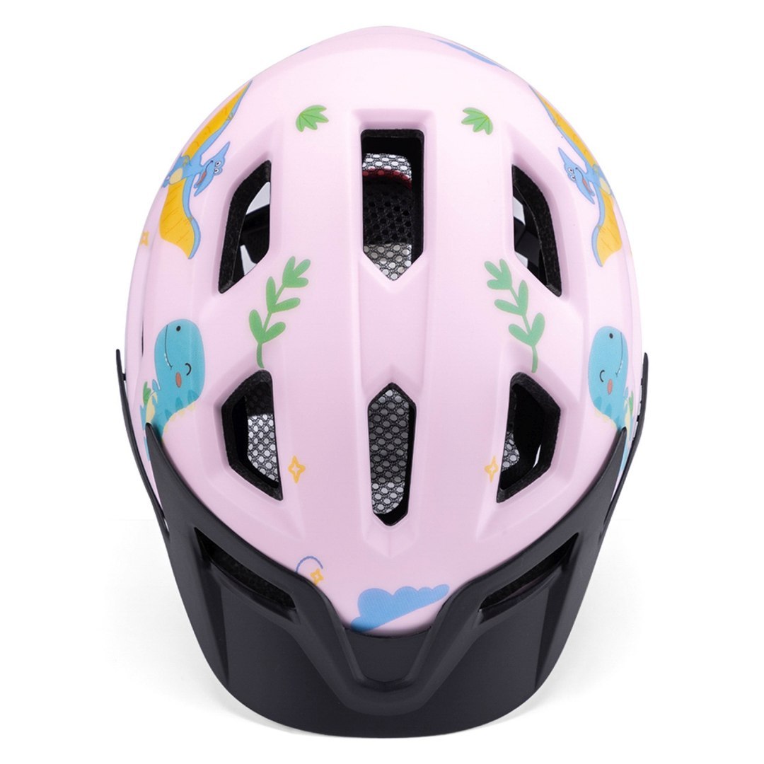 Kask rowerowy dziecięcy MTB z odpinanym daszkiem 52-56 cm – różowy Kask rowerowy dziecięcy MTB z odpinanym daszkiem 52-56 cm – różowy