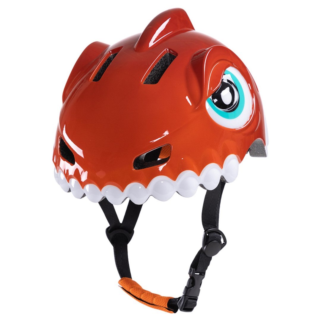 Kask rowerowy dziecięcy 52-56 cm – czerwony dinozaur Kask rowerowy dziecięcy 52-56 cm – czerwony dinozaur