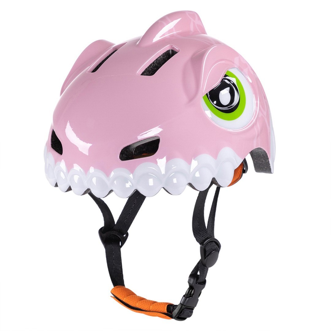 Kask rowerowy dziecięcy 52-56 cm – różowy dinozaur Kask rowerowy dziecięcy 52-56 cm – różowy dinozaur