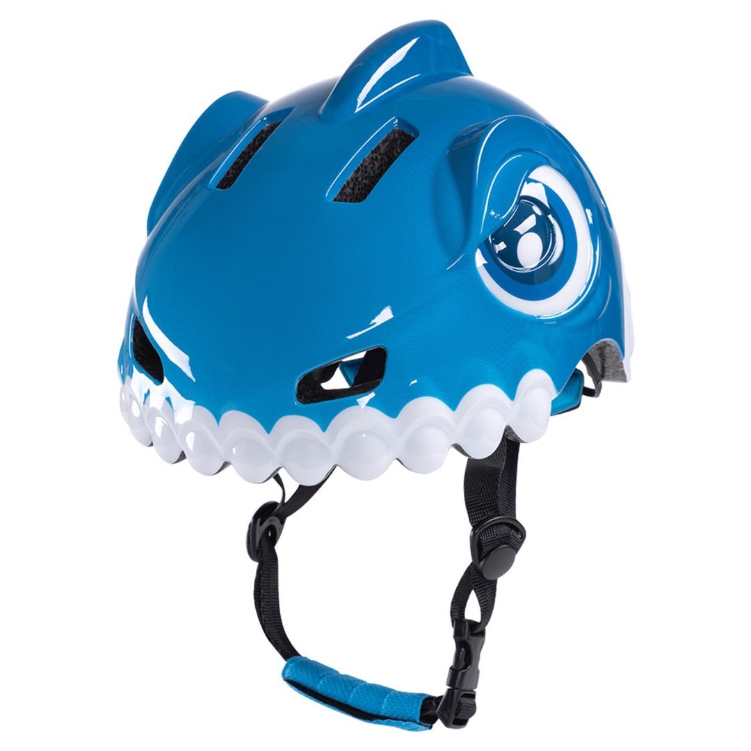 Kask rowerowy dziecięcy 52-56 cm – niebieski dinozaur Kask rowerowy dziecięcy 52-56 cm – niebieski dinozaur