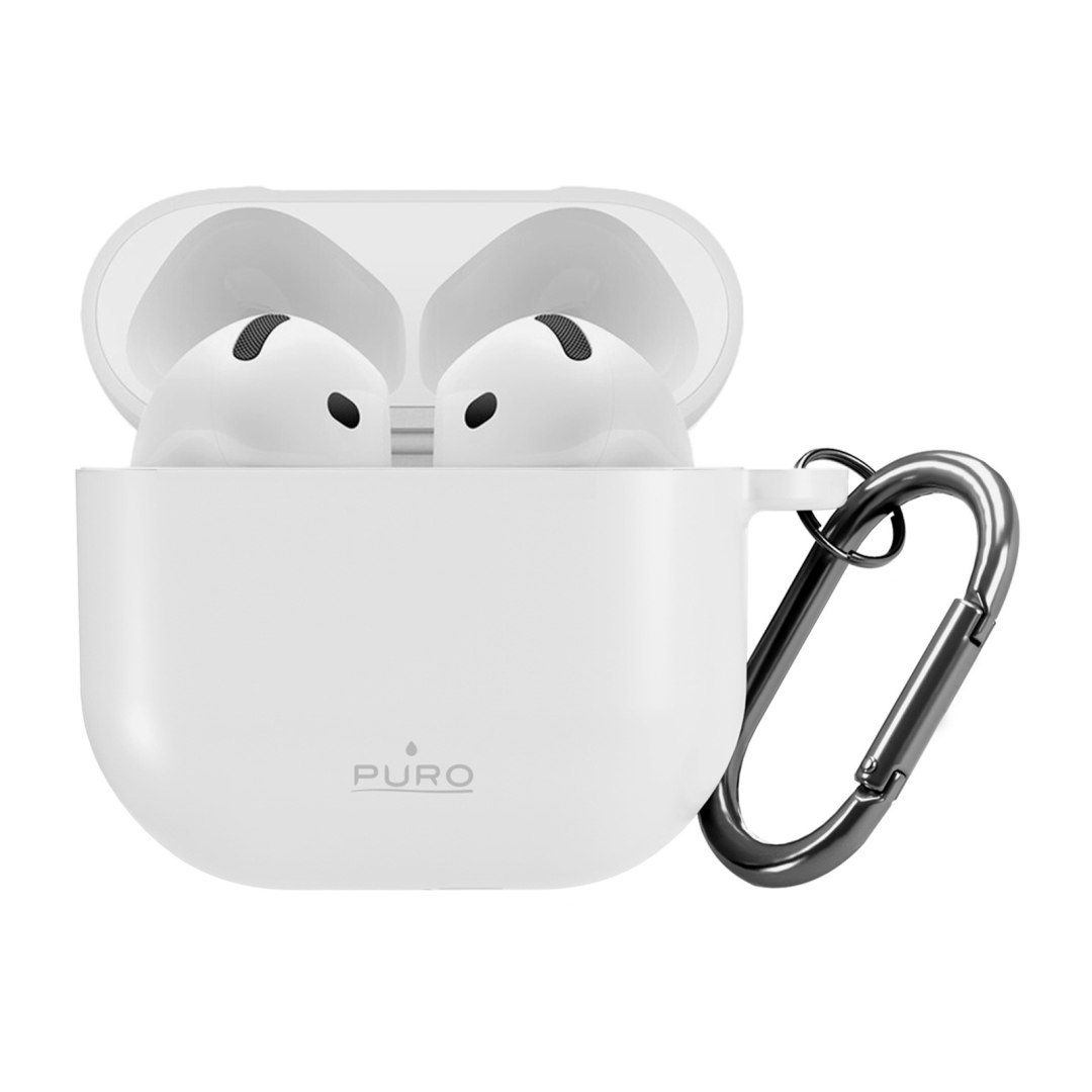 Silikonowy pokrowiec etui na słuchawki Airpods 4 – białe