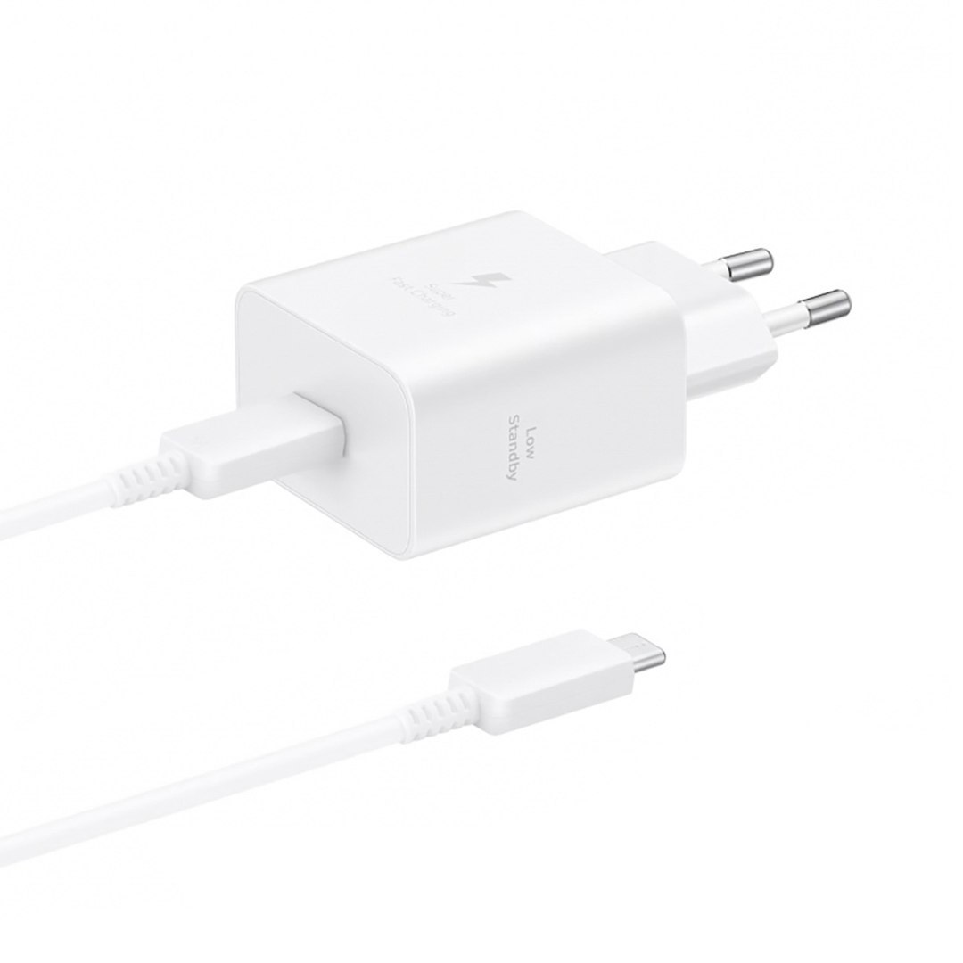 Ładowarka sieciowa Samsung USB-C 45W 4.05A z kablem USB-C 1.8m – biała Ładowarka sieciowa Samsung USB-C 45W 4.05A z kablem USB-C 1.8m – biała
