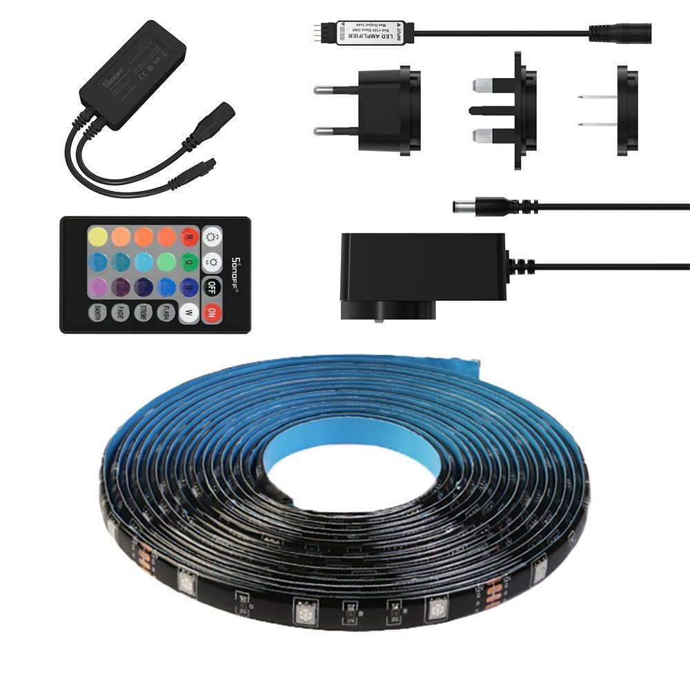 Taśma LED inteligentna wodoodporna taśma RGB pilot zasilacz WiFi 2m Taśma LED inteligentna wodoodporna taśma RGB pilot zasilacz WiFi 2m