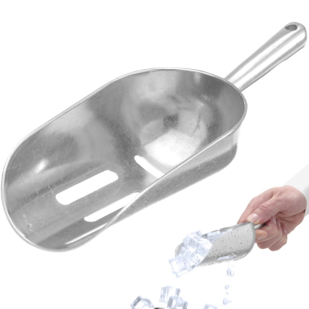 Szufelka barmańska z otworami aluminiowa 0.35 l Szufelka barmańska z otworami aluminiowa 0.35 l