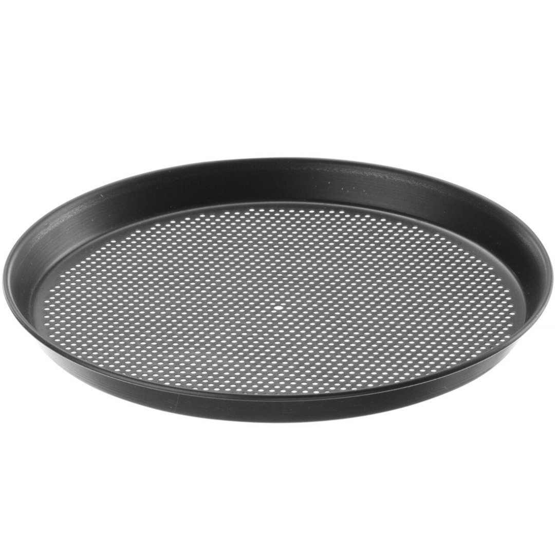 Blacha forma do wypieku pizzy okrągła perforowana śr. 340 mm – Hendi 616932