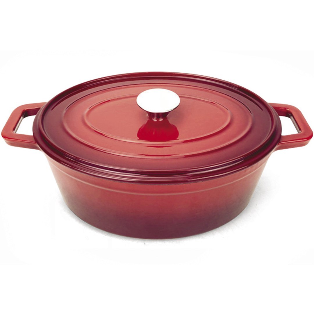 Garnek żeliwny emaliowany 4,4 l czerwony – Hendi 626849