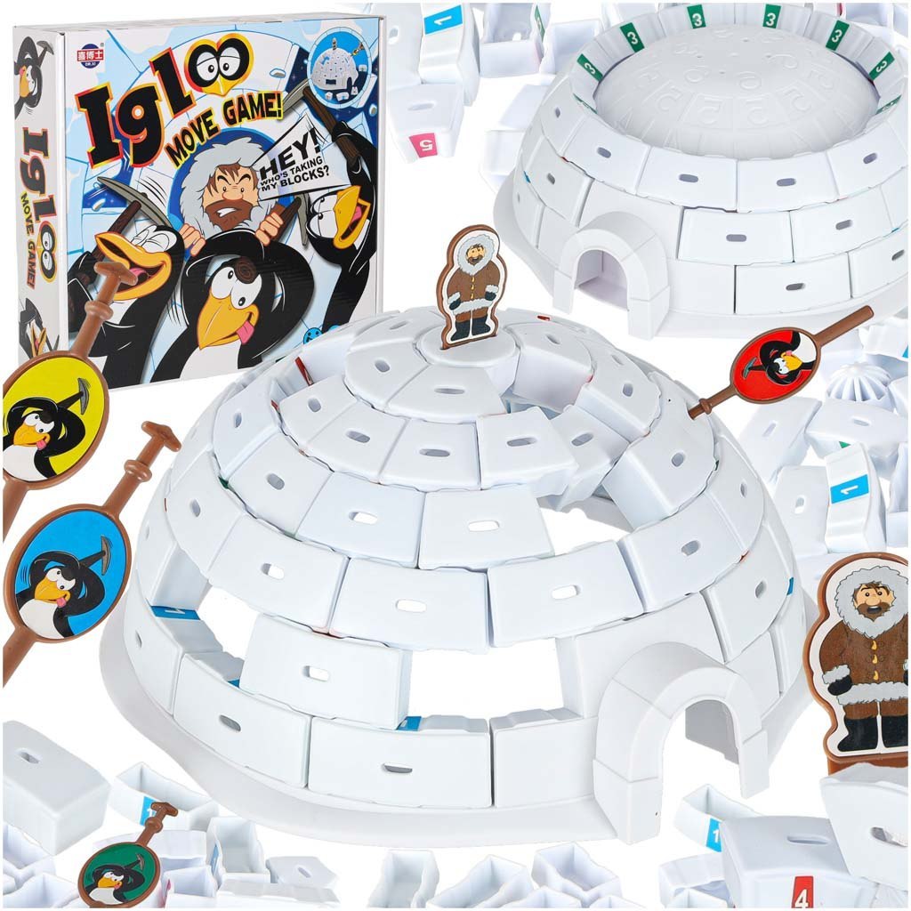 Gra zręcznościowa zbuduj igloo pingwiny Gra zręcznościowa zbuduj igloo pingwiny