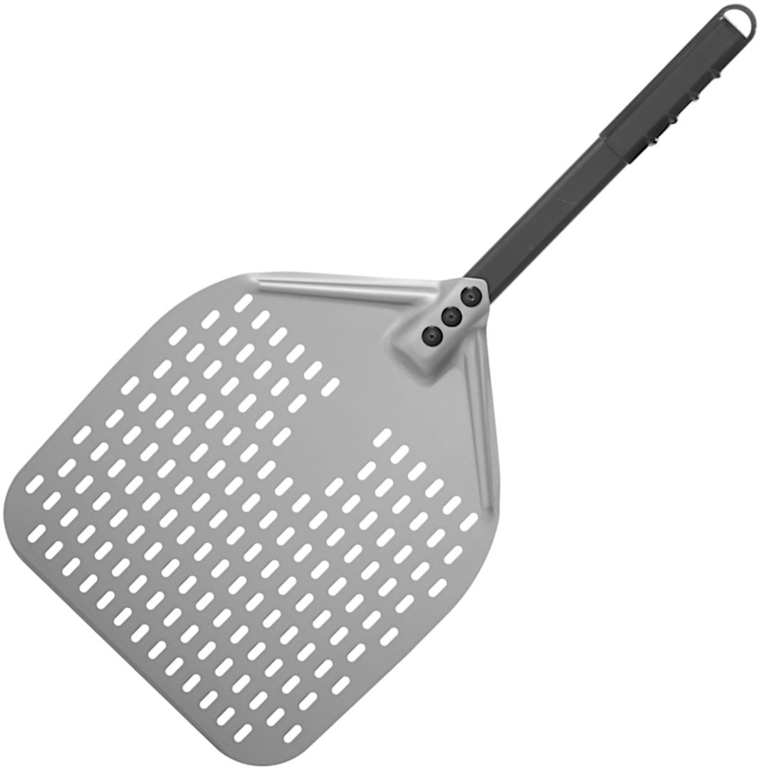 Łopata do pizzy z krótką rączką perforowana kwadratowa 350 x 710 mm – Hendi 618080