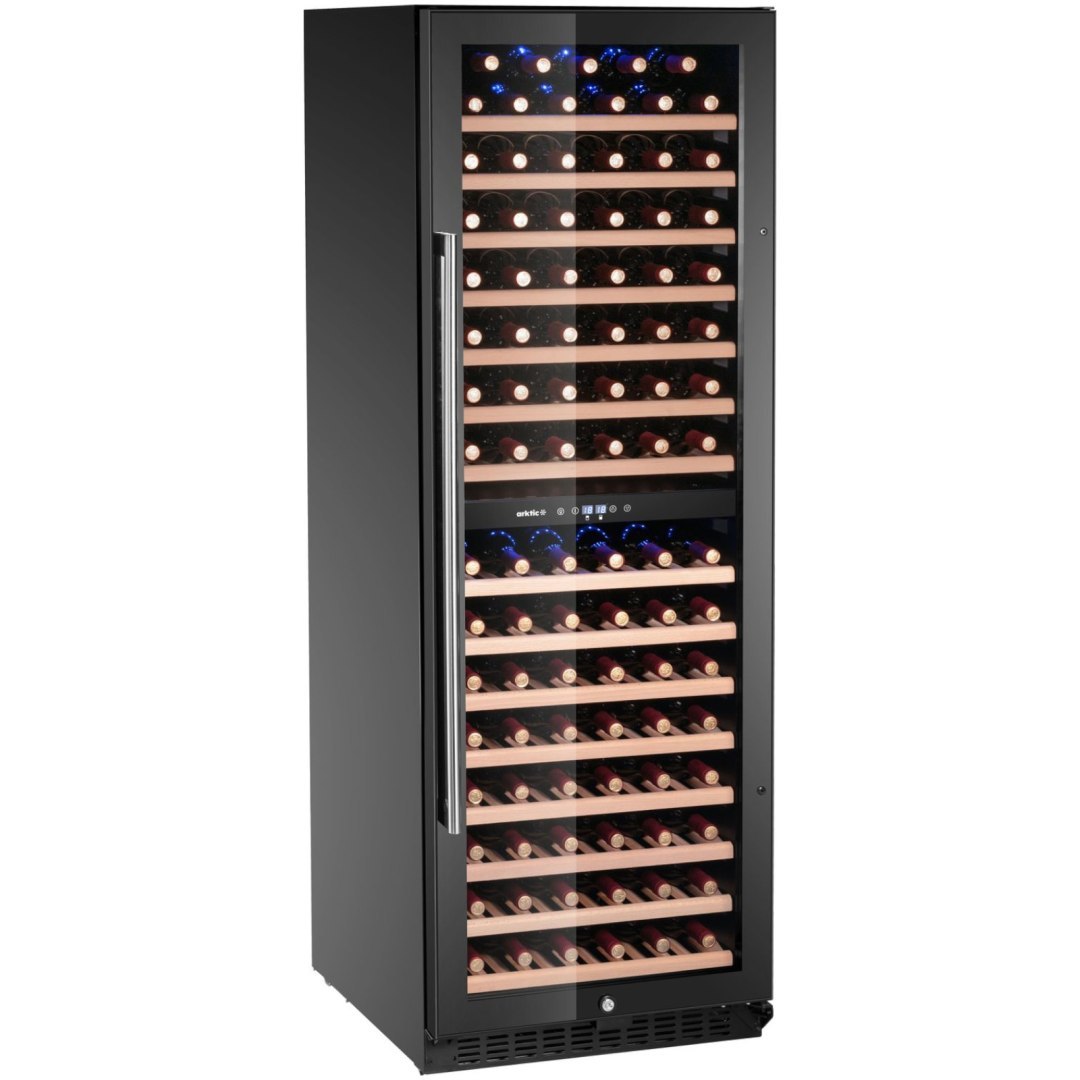 Lodówka chłodziarka do wina 2-strefowa na 131 butelek 418 l 680x595x1760 mm Lodówka chłodziarka do wina 2-strefowa na 131 butelek 418 l 680x595x1760 mm