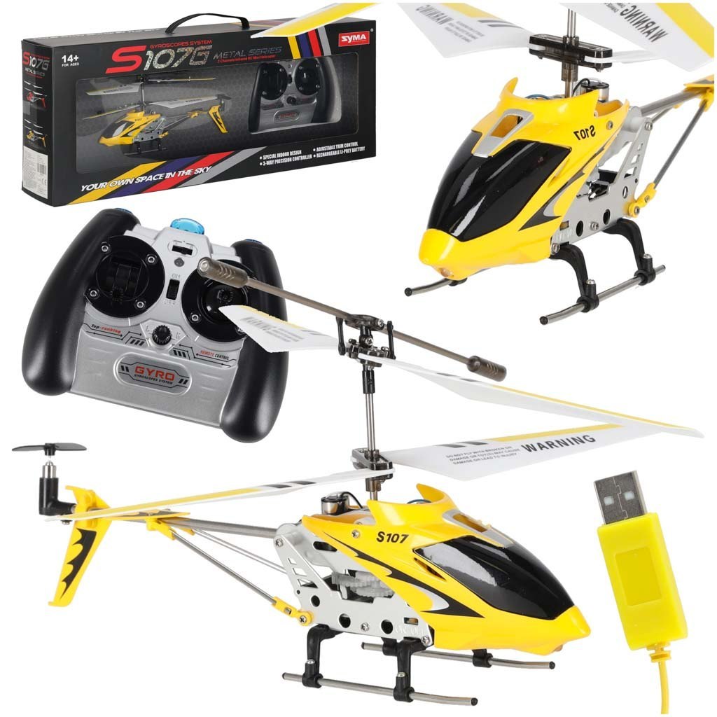 Helikopter zdalnie sterowany na pilota RC SYMA S107G żółty Helikopter zdalnie sterowany na pilota RC SYMA S107G żółty