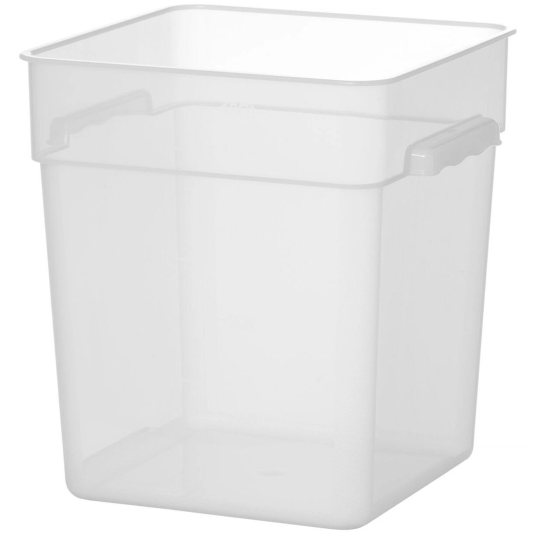 Pojemnik spożywczy do przechowywania żywności z podziałką 17.2 l 290 x 290 x 320 mm – Hendi 870952