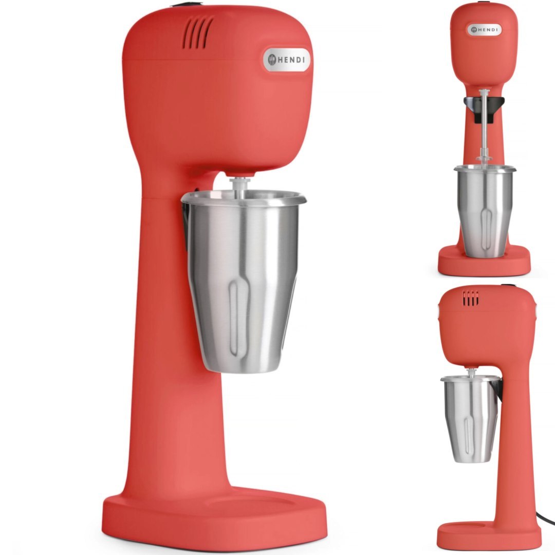 Shaker spieniacz do koktajli mlecznych 400 W czerwony – Hendi 221648