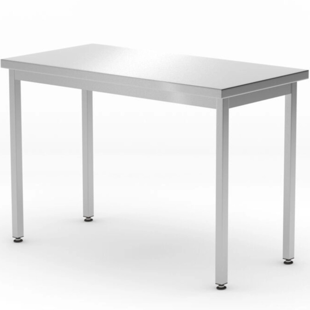 Stół blat roboczy do kuchni centralny stalowy Budget Line 800 x 600 x 850 mm – Hendi 817063