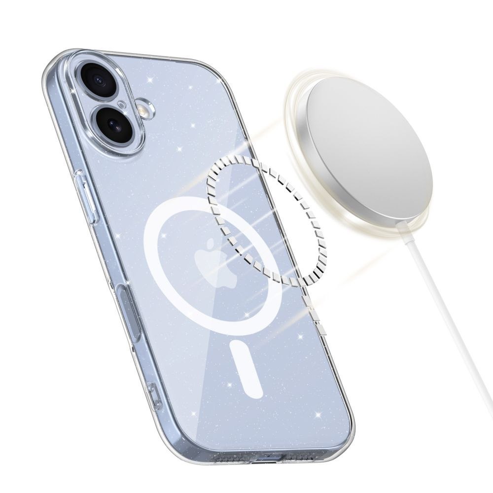 Etui ochronne na iPhone 17 FlexAir MagSafe – przezroczysto-brokatowe Etui ochronne na iPhone 17 FlexAir MagSafe – przezroczysto-brokatowe