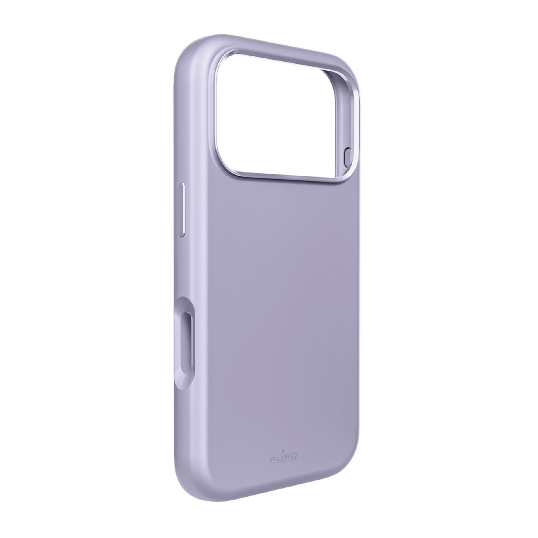 Etui z aluminiowymi przyciskami na iPhone 17 Pro Max Pure Icon Mag Pro Liquid Silicone MagSafe – lawendowe