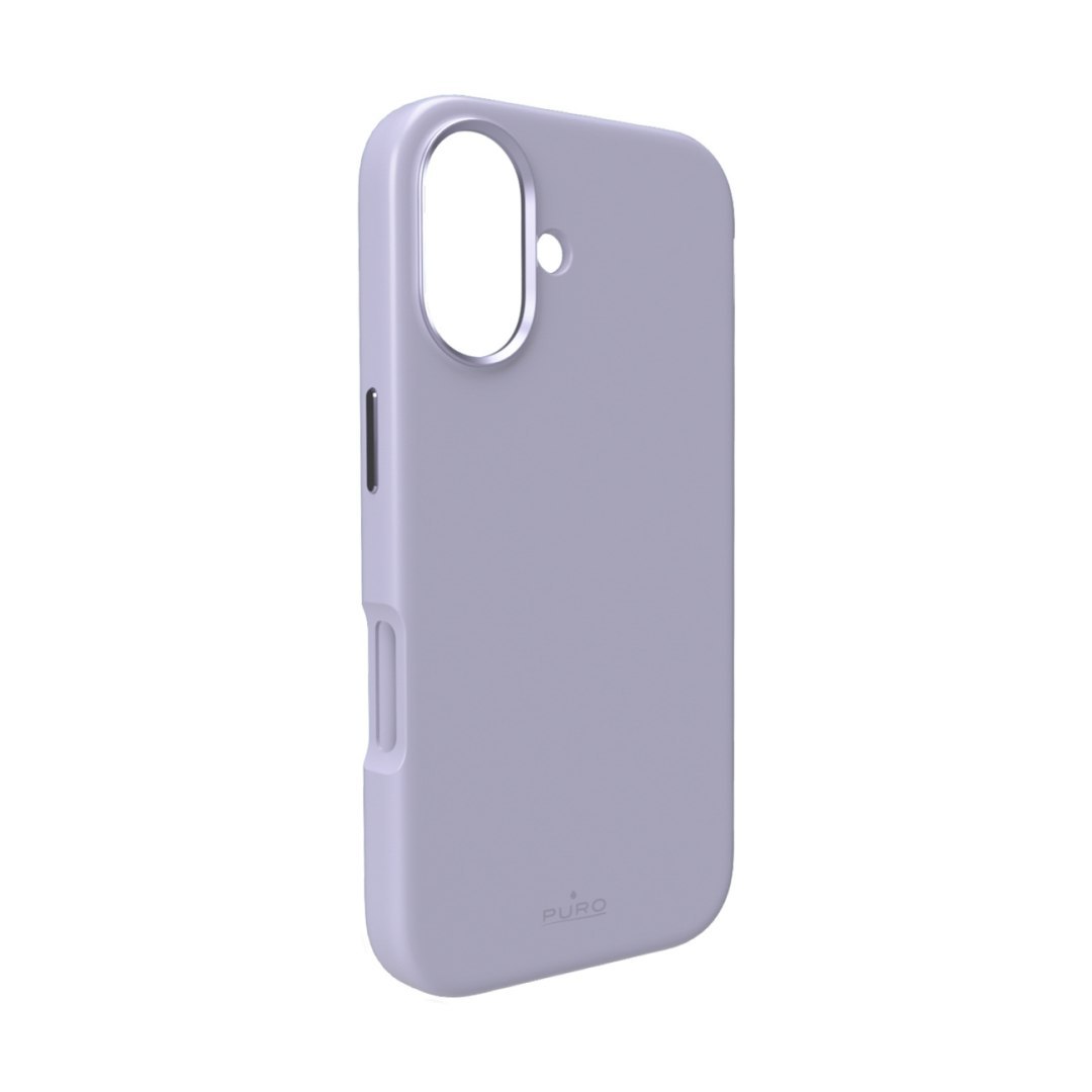 Etui z aluminiowymi przyciskami na iPhone 17 Icon Mag Pro Liquid Silicone MagSafe – lawendowe