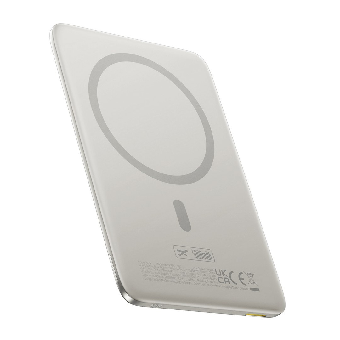 Powerbank magnetyczny 5000mAh Ultra-Slim 20W MagSafe z kablem USB-C 60W – tytanowy